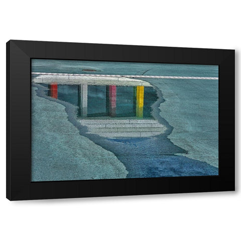 Biblion in the rainbow Black Modern Wood Framed Art Print by Maastricht, Henk van