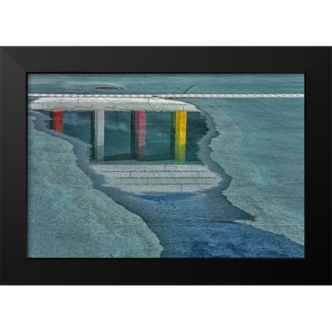 Biblion in the rainbow Black Modern Wood Framed Art Print by Maastricht, Henk van