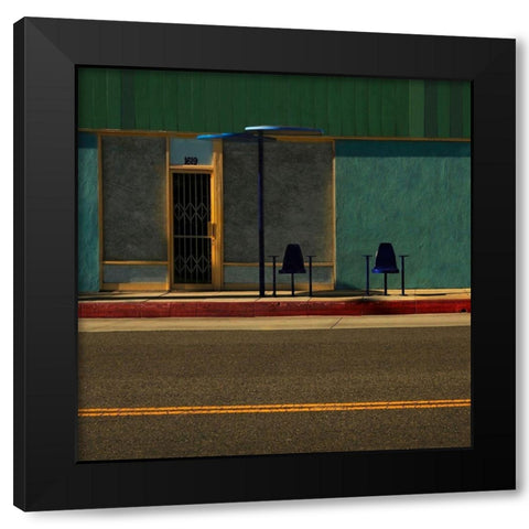 Santa Monica Boulevard Black Modern Wood Framed Art Print by Labagnara, Roxana