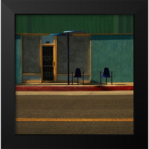 Santa Monica Boulevard Black Modern Wood Framed Art Print by Labagnara, Roxana