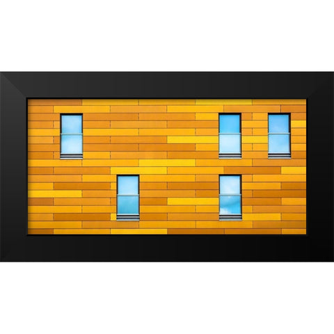 Missing symmetry Black Modern Wood Framed Art Print by Joosten, Lus