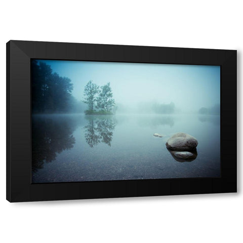 Laguna Morning Black Modern Wood Framed Art Print by Adamec, Robert