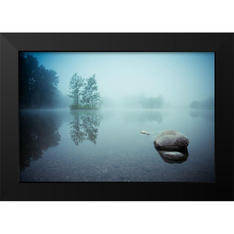 Laguna Morning Black Modern Wood Framed Art Print by Adamec, Robert