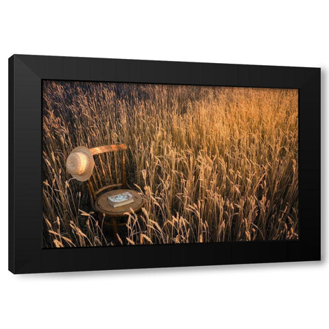 Afternoon Black Modern Wood Framed Art Print with Double Matting by Clough, Stephen