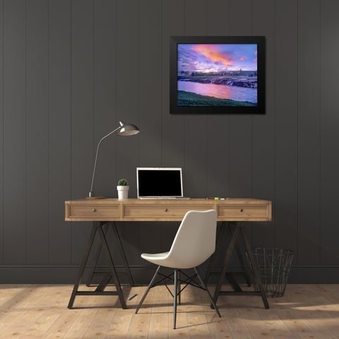 Firehole River-Yellowstone National Park-Wyoming Black Modern Wood Framed Art Print by Fitzharris, Tim