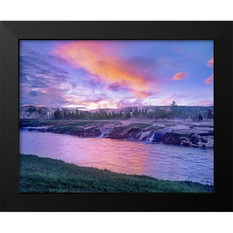 Firehole River-Yellowstone National Park-Wyoming Black Modern Wood Framed Art Print by Fitzharris, Tim