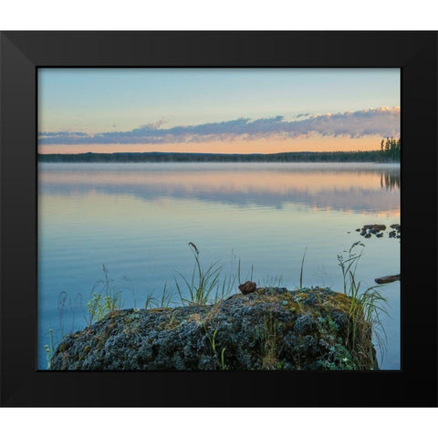 Yellowstone Lake-Yellowstone National Park-Wyoming-USA Black Modern Wood Framed Art Print by Fitzharris, Tim