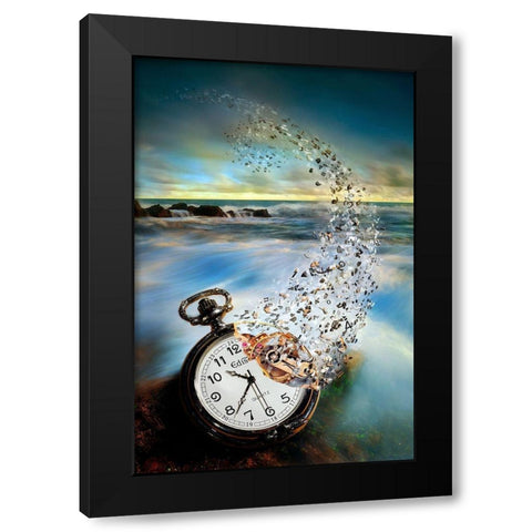 The Vanishing Time Black Modern Wood Framed Art Print by Wijaya, Sandy