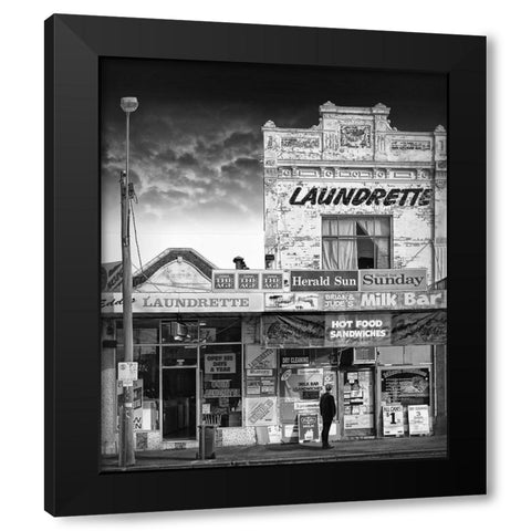 Mixed business Black Modern Wood Framed Art Print with Double Matting by Donoghue, Adrian