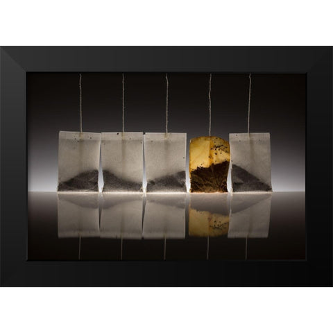Teascape Black Modern Wood Framed Art Print by De Kogel, Wieteke
