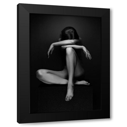 Eszter Black Modern Wood Framed Art Print by Kiss, Jozef