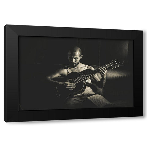 Music Black Modern Wood Framed Art Print with Double Matting by Rodarte, Diego