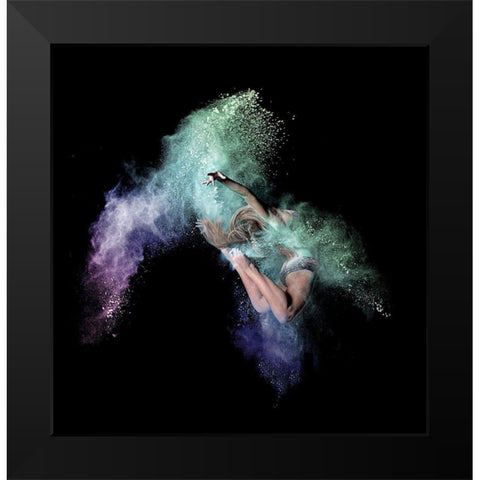 Cosmic Dancer Black Modern Wood Framed Art Print by Pentony Ma, Pauline