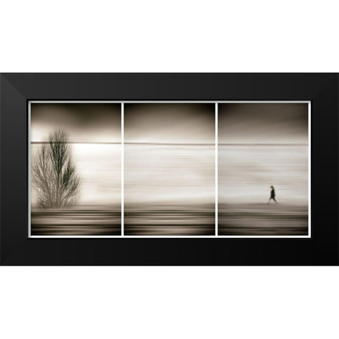 Seeking the invisible Black Modern Wood Framed Art Print by Abrantes, Paulo