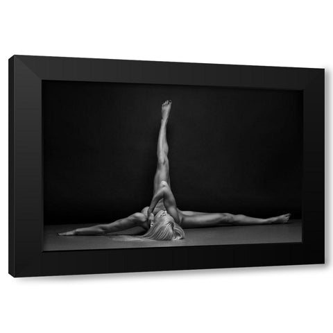 bodyscape Black Modern Wood Framed Art Print with Double Matting by Belovodchenko, Anton