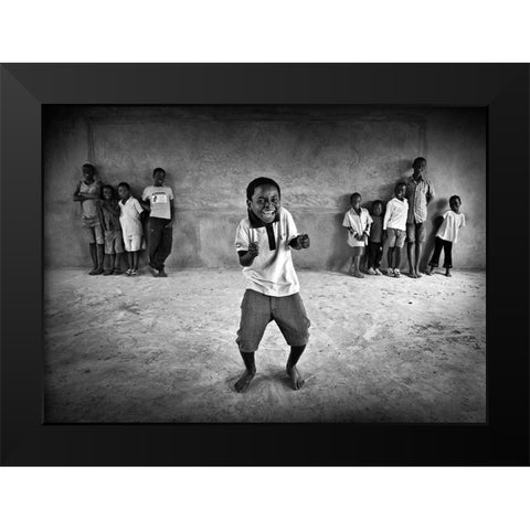 The performer Black Modern Wood Framed Art Print by Apers, Marc