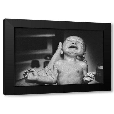 no words to describe the feeling Black Modern Wood Framed Art Print by Flour, Piet