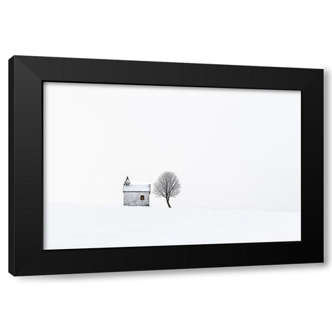 The Chapel Black Modern Wood Framed Art Print by Meier, Tom