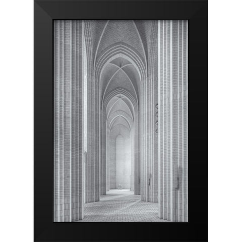 Grundtvigs Kirke Black Modern Wood Framed Art Print by Fleckenstein, Martin