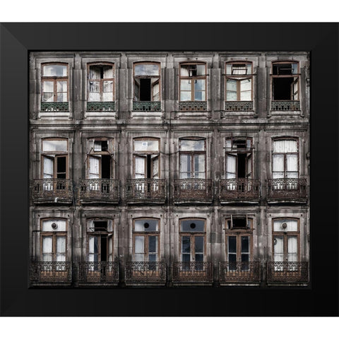 Decay Black Modern Wood Framed Art Print by Osuna, Fran