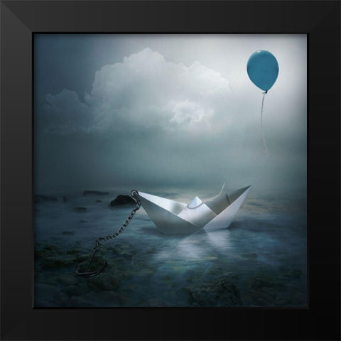 Without choice Black Modern Wood Framed Art Print by Simongulashvili, Natalia