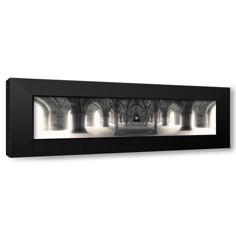 Figure in Space Black Modern Wood Framed Art Print with Double Matting by Spivak, Jeff