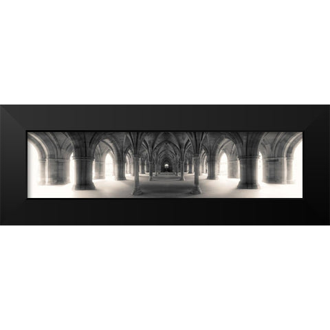 Figure in Space Black Modern Wood Framed Art Print by Spivak, Jeff