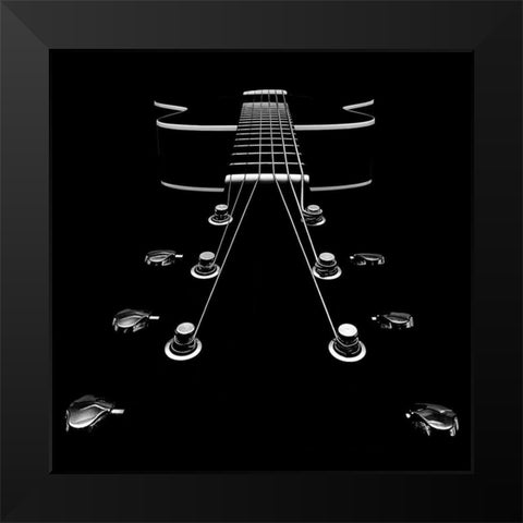 My New Baby Black Modern Wood Framed Art Print by Lennert Simonsen, Kim