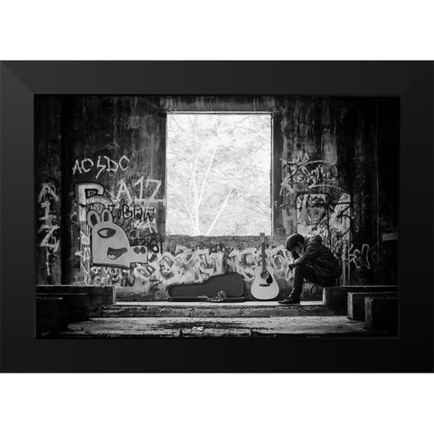 Untitled Black Modern Wood Framed Art Print by Perwiranegara, Bayu