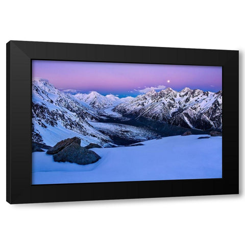 A State of Tranquility Black Modern Wood Framed Art Print with Double Matting by Zhang, Yan