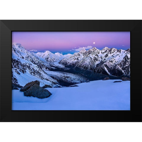 A State of Tranquility Black Modern Wood Framed Art Print by Zhang, Yan