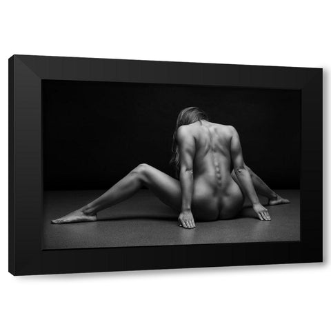 bodyscape Black Modern Wood Framed Art Print with Double Matting by Belovodchenko, Anton