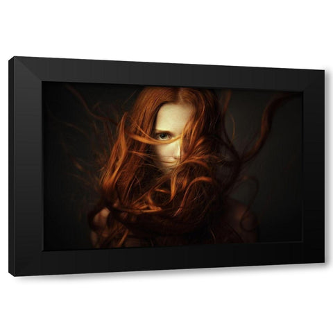 Untitled No 5391 Black Modern Wood Framed Art Print by Ageev, Dmitry