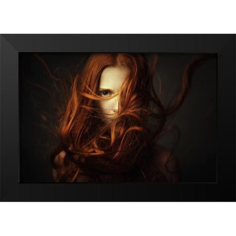 Untitled No 5391 Black Modern Wood Framed Art Print by Ageev, Dmitry