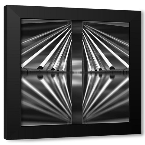 Pasopati Bridge Black Modern Wood Framed Art Print by Bunjamin (Abe), Antonyus