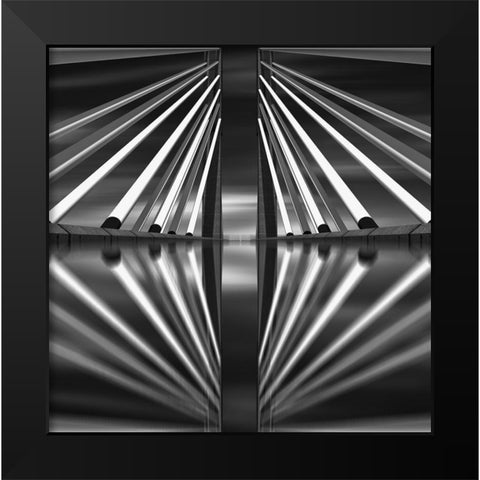 Pasopati Bridge Black Modern Wood Framed Art Print by Bunjamin (Abe), Antonyus