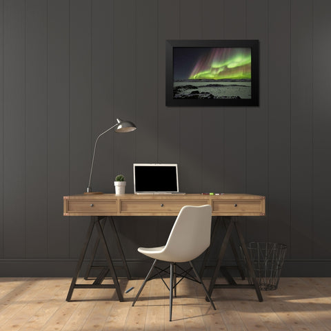 Celestial Black Modern Wood Framed Art Print by Ingibergsson, Bragi
