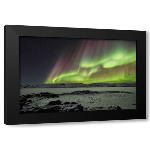 Celestial Black Modern Wood Framed Art Print by Ingibergsson, Bragi