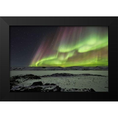 Celestial Black Modern Wood Framed Art Print by Ingibergsson, Bragi