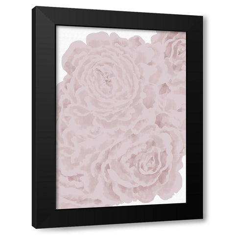 Bed of Roses Black Modern Wood Framed Art Print with Double Matting by Artographie Studio