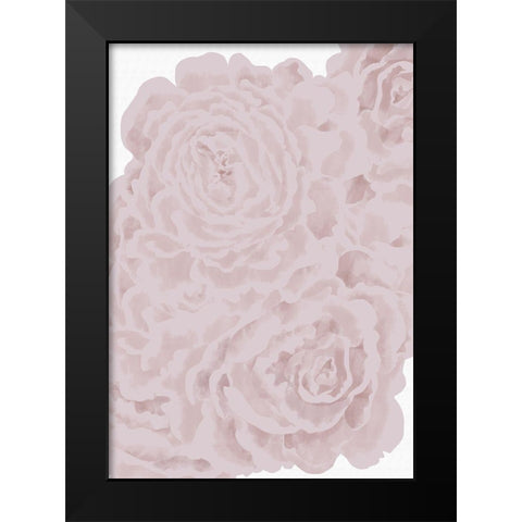 Bed of Roses Black Modern Wood Framed Art Print by Artographie Studio
