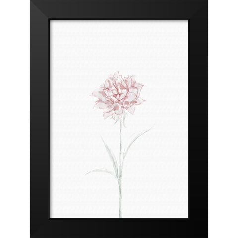 Peony 02 Black Modern Wood Framed Art Print by Artographie Studio