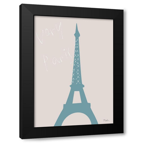 Very Paris Black Modern Wood Framed Art Print by Artographie Studio