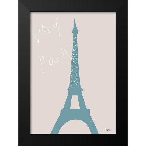 Very Paris Black Modern Wood Framed Art Print by Artographie Studio