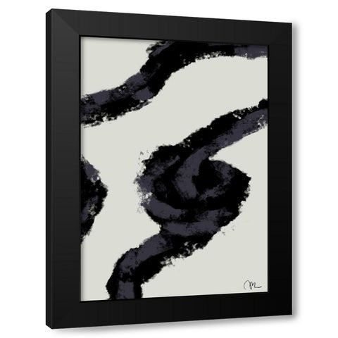 Rope Black Modern Wood Framed Art Print by Artographie Studio