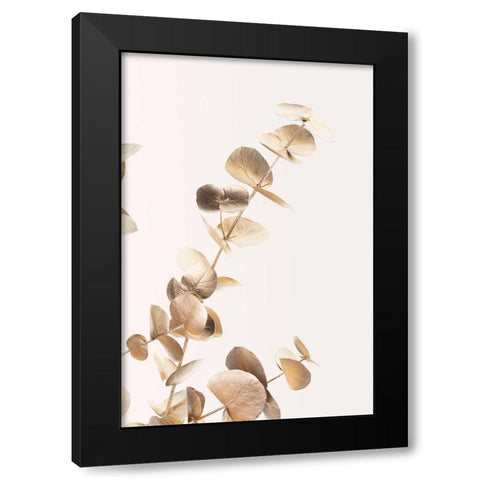 Eucalyptus Gold No 03 Black Modern Wood Framed Art Print by Artographie Studio