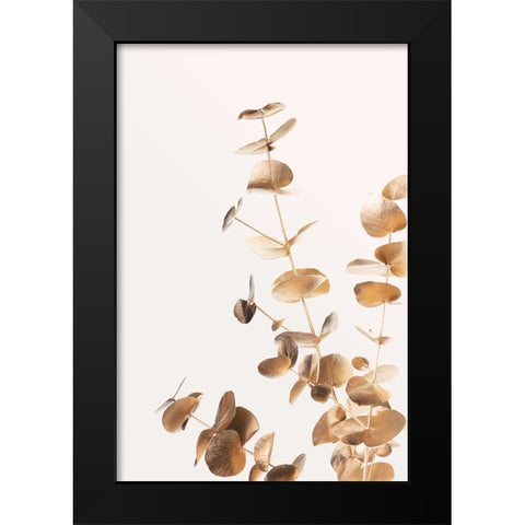 Eucalyptus Gold No 05 Black Modern Wood Framed Art Print by Artographie Studio