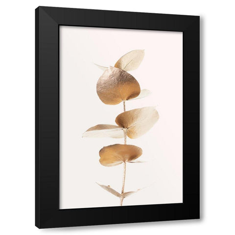 Eucalyptus Gold No 06 Black Modern Wood Framed Art Print by Artographie Studio