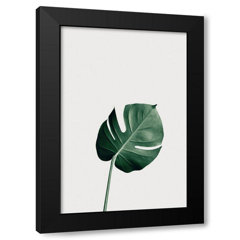 Monstera Natural 01 Black Modern Wood Framed Art Print by Artographie Studio