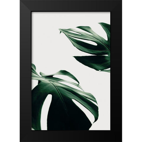 Monstera Natural 11 Black Modern Wood Framed Art Print by Artographie Studio